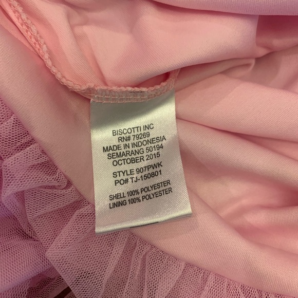 Pink Ruffled Kids Formal Dress - Picture 4 of 7